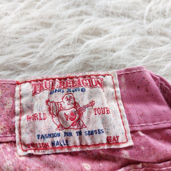 True Religion Halla Pink Skinny Distressed Denim Jeans - Picture 11 of 12